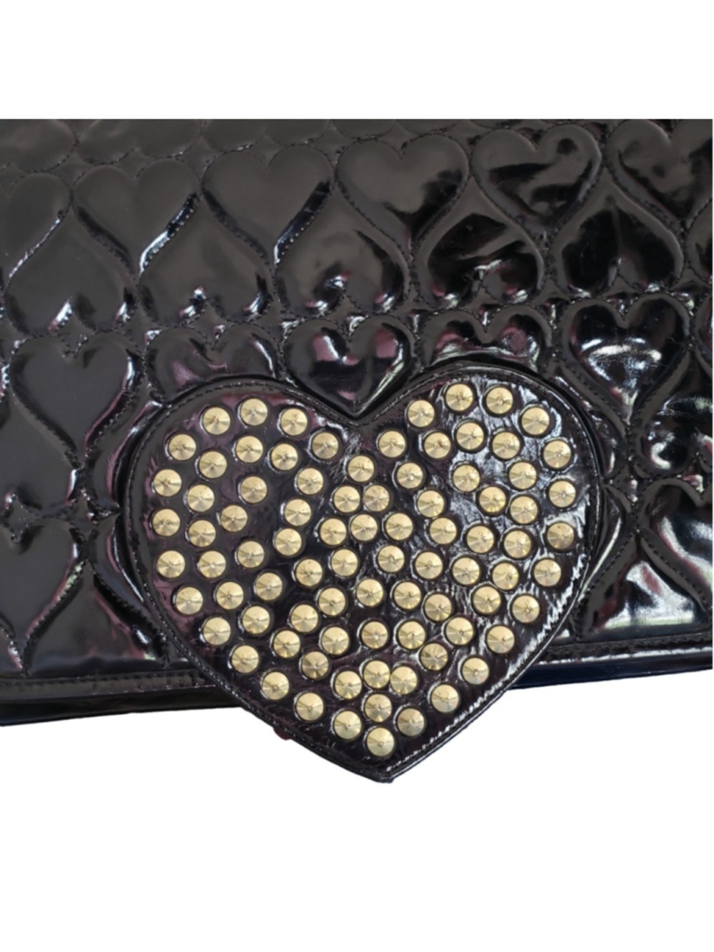 Betseyville Betsey Johnson Heart Quilted Diaper Bag Black - Picture 6 of 12